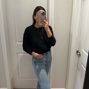 American Apparel black fisherman sweater